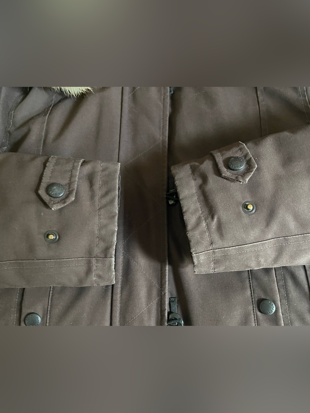 Canada Goose Kensington Brown Parka Fur-Trim Hood Size Small - Picture 6 of 15
